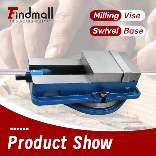 findmall 6 x 7-1/2" Accuracy Mill Vise Lengthen W/Swivel Base for Milling Shaping and Drilling Machines