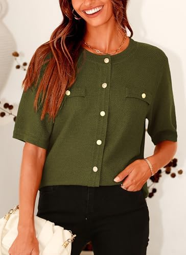 PRETTYGARDEN Women's Summer Casual Button Down Shirts