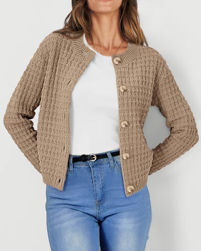 PRETTYGARDEN Women's Fall Lightweight Cardigan Sweaters
