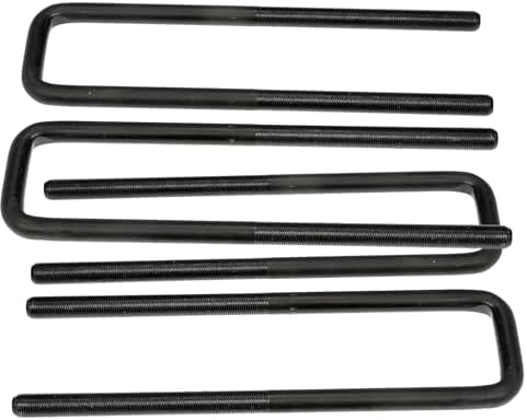 BST BSSP 4PCS Square U-Bolts 2.5" Wide Leaf Springs 9.75" Long 9/16" Dia Threads for GMC, Cadillac Chevy Silverado 1500 99-22 929-723 Leaf Spring Axle Suspension Lift Kit