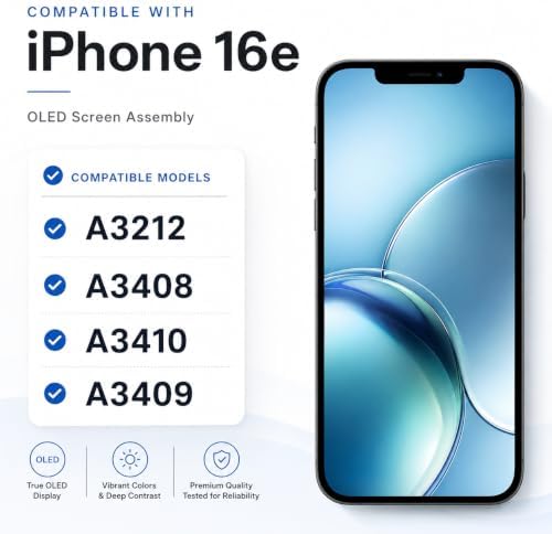 NB+ for iPhone 16E OLED Screen Replacement Compatible with Repair Kit