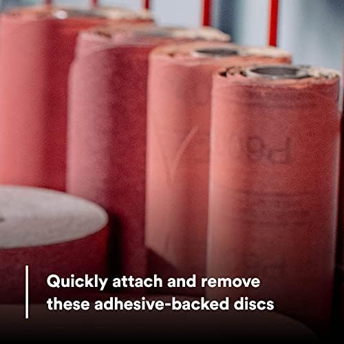 3M Red Abrasive Stikit Disc, 01116, 6 in, P80 Grade