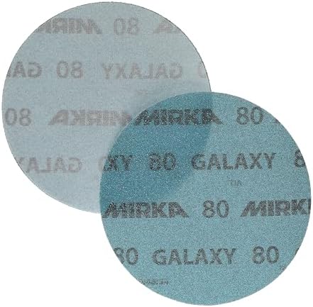 Mirka Galaxy Sandpaper 6 inch Grit 80 50 Discs Hook Loop
