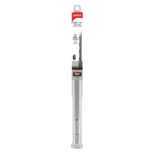 Diablo SDS-Plus Rebar Cutter for Cutting Rebar and Steel in Concrete - 1/2" Diameter, 12" Length, 5" Working Length - DMAPLRC1020