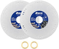 SHDIATOOL 4-1/2 Inch Diamond Metal Cutting Wheel 2PCS, Vacuum Brazed Cut Off & Grinding Disc for Angle Grinder, Cuts Rebar Steel Stainless Aluminum, 7/8" Arbor with Reducer Ring