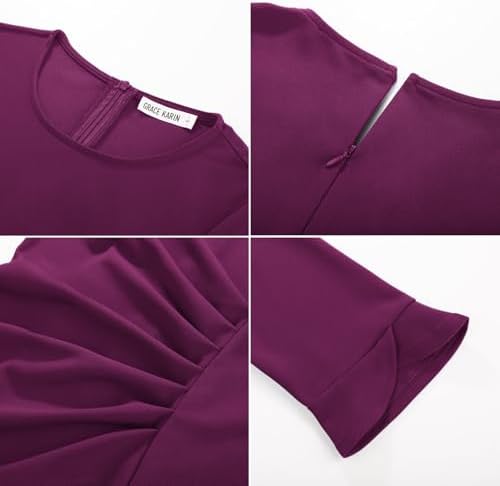GRACE KARIN Work Dresses for Women 3/4 Sleeve Sheath Business Dress