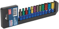 Sealey Ak282 Multi-Coloured Socket Set 12Pc 1/4Sq Drive 6Pt Walldrive Metric