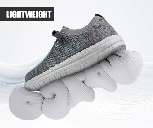 LARNMERN Steel Toe Loafers Women Slip On Work Safety Shoes Walking Sneakers