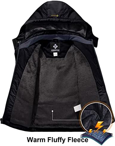 GEMYSE Boy's Waterproof Ski Snow Jacket Fleece Kids Winter Coat with Hood