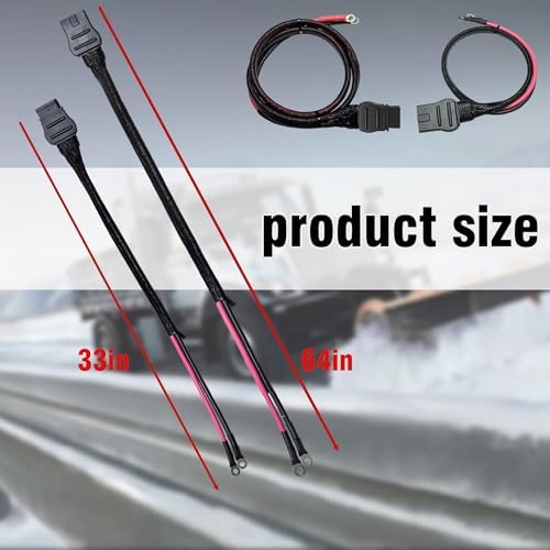 Cable Plow and Truck Side 2-Pin with Dust Cover, Model 21294 8245 61169 8274, Western Plow Parts, Boss Plow Wiring Harness, Snow Plow for Truck, Fisher Plow Parts