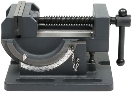 findmall 3 Inch Drill Press Vise - 0-90 Degree Tilting Angle Vise, Iron Cradle Style, Fit for Drilling Machine