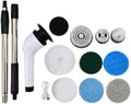 Electric Spin Scrubber, 9-in-1 Cordless Cleaning Brush with Adjustable Extension, for Bathroom, Kitchen, Floor, Shower, Tub, USB Charge, Long Use, 4 Interchangeable Brush Heads, Easy Cleaning