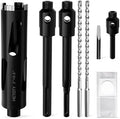 Diamond Core Drill Bit 2"(50mm) with Pilot Bit & Adapters (SDS Plus & Hex) – Upgraded Welded Segments, 8.6" Depth – for Concrete, Solid Brick, Hollow Brick, Masonry & More