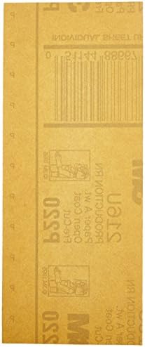 3M Gold Abrasive Sheet 216U, 02552, P220 Grade, 3-2/3 in x 9 in, 100 Sheets