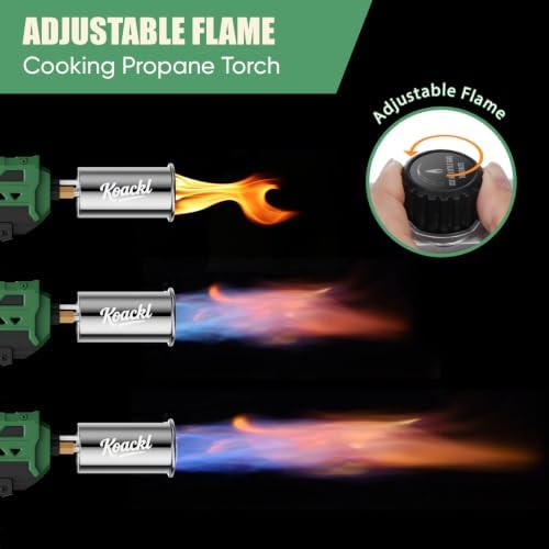 KOACKL 24" CSA Propane Torch 2372°F Adjustable Flame BBQ Camping Green