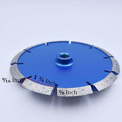 7 Inch 0.375" Width 5/8"-11 Arbor Concrete Crack Chasing Diamond Blade, Concrete Crack Chaser Grinding Wheel Saw, Tuckpointing Mortar Joint Grinding Wheel (7" x 0.375")