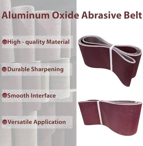 6x89 Inch Sanding Belts, 12Pcs 80 Grit Aluminum Oxide Abrasive Belts Multi-Grit Assortment for Wood & Metal Sanding/Polishing(12, 6x89 In-80Grit)