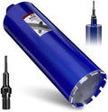 5" Pro Concrete Core Drill Bit with SDS Plus Adapter (1-1/4"-7 Thread) - 14" Cutting Depth & Upgraded Welded Teeth Core Bits for Concrete with Rebar, Brick, Masonry,Stucco,Mortar,Wet Coring