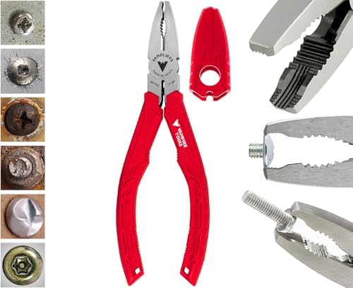 VAMPLIERS 2-PC Screw Extractor Pliers Gift Set 8" Linesman + 6.25" Pliers