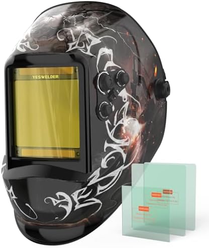 YESWELDER Auto Darkening Welding Helmet, Large View, LYG-M800H-FL