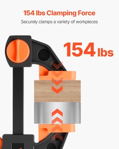 VEVOR Bar Clamps for Woodworking, 8-Pack, 6" and 12", with Spring Clamps, One-Handed Clamp/Spreader, 154 lbs Load Limit, Quick Release, Self-Locking Design, for Wood Working and Metal Working