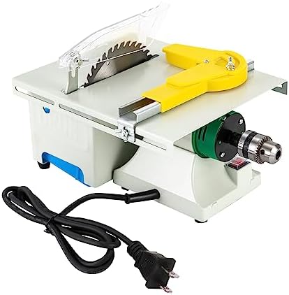 750W Mini Table Saw & Polisher, Adjustable Jewelry Making Bench Grinder Sander w/Flex Shaft for Cutting Rocks