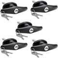RecPro Truck Cap Lock T-311 Topper Window T Handle for LEER A.R.E. Bauer K127 Key | Tonneau Cap Cover Lock T-311 T-Handle for LEER Century Bauer K127 Cylinder Key (5 Pack)