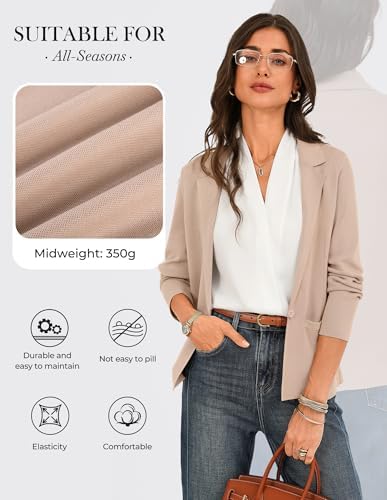 GRACE KARIN Womens Sweater Blazer Jackets Business Casual Work Cardigan
