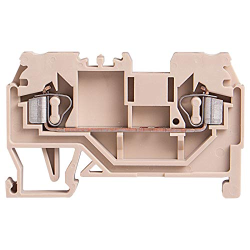 SDU2.5-B, DIN Rail Terminal Block, Spring clamp, Single Level, Feed Through, L53xH35.5xW5mm, 600V 18A, 12-28 AWG, Blue, 50pcs Bundle