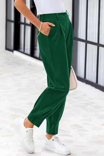 CFLONGE Womens Ankle Work Pants Trousers Casual Slacks