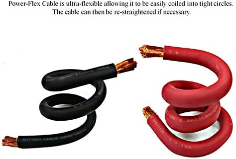 4/0 Gauge 4/0 AWG 10 Feet Black + 10 Feet Red Welding Battery Pure Copper Flexible Cable Wire - Car, Inverter, RV, Solar