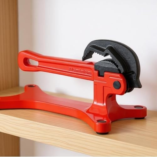 Generic Yoke Pipe Vise Heavy-Duty Portable Pipe Holding Vise Non-Skid Rubber Feet Clamping Device for Plumbers