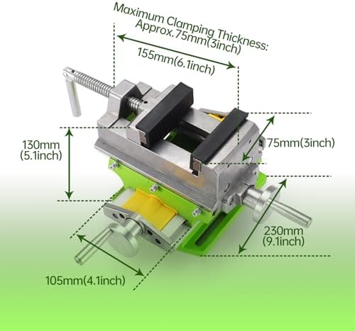 CNCTOPBAOS 3 Inch Cross Slide Vise for Mill Drill Press 2 Way X-Y Workbench