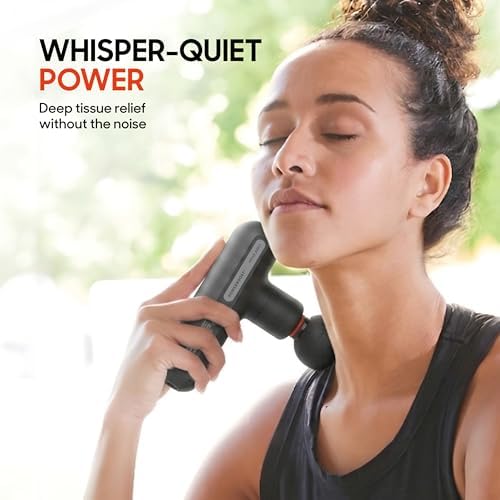 Sharper Image Powerboost Move Mini Percussion Massage Gun, Powerful & Quiet