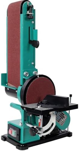 4" x 36" Belt & Disc Sander Combo, Heavy Duty Benchtop Sanding Station with Adjustable Bevel Table for Woodworking Metalworking & DIY Projects