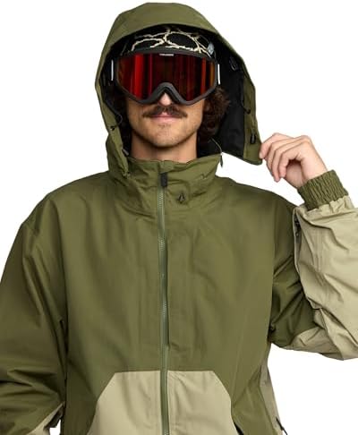 Volcom Men's Longo Signature GORE-TEX Snowboard Jacket – Waterproof Snow Jacket with Zip Tech