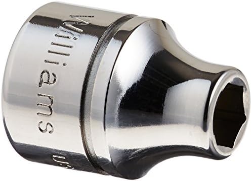 Williams JHWB-608 3/8-Inch Drive Shallow SAE 6 Point Socket, 1/4-Inch, High-Polished Chrome Finish