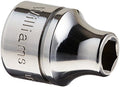 Williams JHWB-608 3/8-Inch Drive Shallow SAE 6 Point Socket, 1/4-Inch, High-Polished Chrome Finish