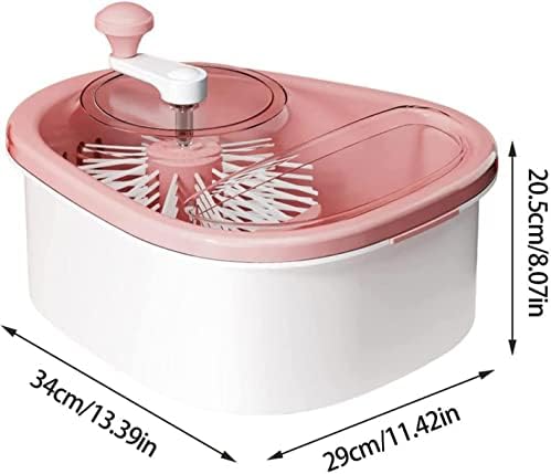 bacion Fruit and Vegetable Washing Machine, Fruit Washing Spinner Device Vegetable Cleaner Device with Spin Scrubber Brush, Portable Food Cleaning Tool with Draining System for Home Kitchen BD-10507