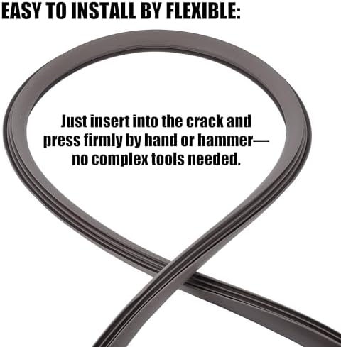 Flexible EPDM Rubber Strip (100 ft Long x 1 inch Wide) - Concrete Crack Repair & Replacement, Weather & Aging Resistant Expansion Joint Filler for Driveways, Sidewalks