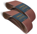 POWERTEC 6 x 48 Inch Sanding Belts, 20PK, 60 Grit Aluminum Oxide Belt Sander Sanding Belt for Bench Belt Sander, Woodworking & Paint Removal, Metal Polishing (110170-P2)