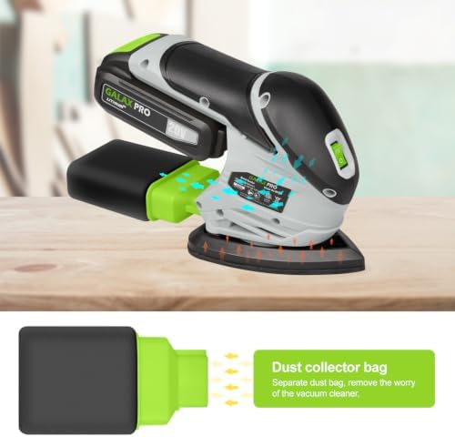 GALAX PRO 20V Cordless Detail Sander 12000 RPM Electric Hand Sander