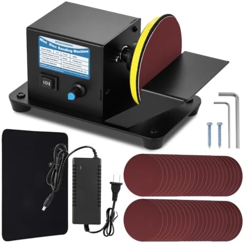 4 Inch Mini Disc Sander Stepless Speed Control, Forward & Reverse Switch