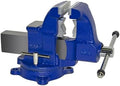 Yost Vises 32C Combination Vise | 4.5 Inch Jaw Width Heavy-Duty Utility Pipe and Bench Vise | Secure Grip with Swivel Base and Large Pipe Jaw Capacity | Made with Ductile Iron | Blue