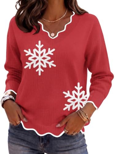 Zeagoo Women's 2026 Fall V Neck Sweater Long Sleeve Lightweight Knit Tops
