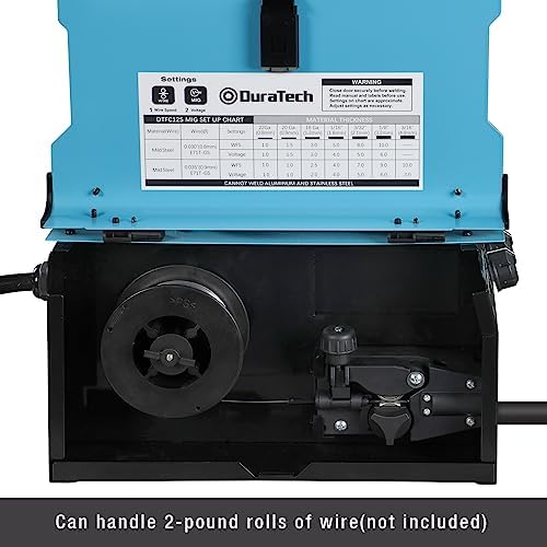 DURATECH 125A MIG Welder, 120V Flux Core Welder for DIY and Home Repair