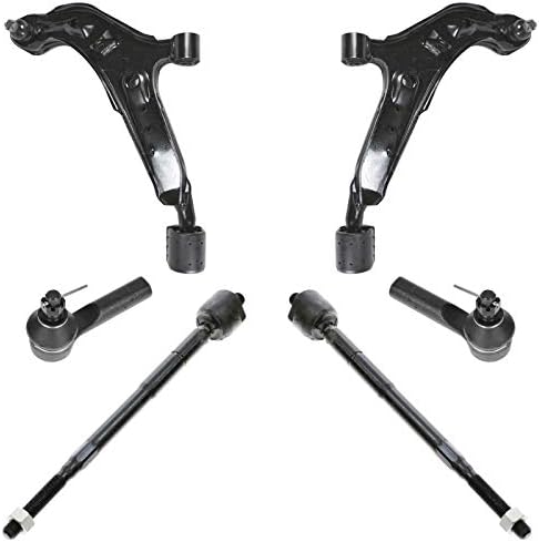 TRQ Front Steering & Suspension Kit Control Arm with Ball Joint Tie Rod