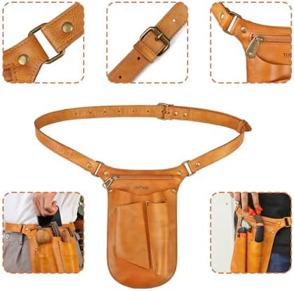 Leather Gardening Tool Belt Florists & Gardeners,4 in 1 Design Utility Bag