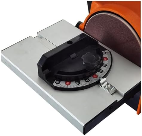 Belt Sander, Grinding Wheel Sand Belt Machine Variable Speed Combination Bench Sander Disk with Cast Iron Base