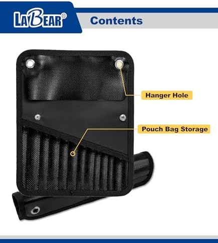 LABEAR 6-Piece Torx T-Handle Wrench Set with Spinner Sleeve & Pouch | T10, T15, T20, T25, T30, T40, 3 spring-lock positions, CR-V steel, dual-end design, 360° spinner sleeve